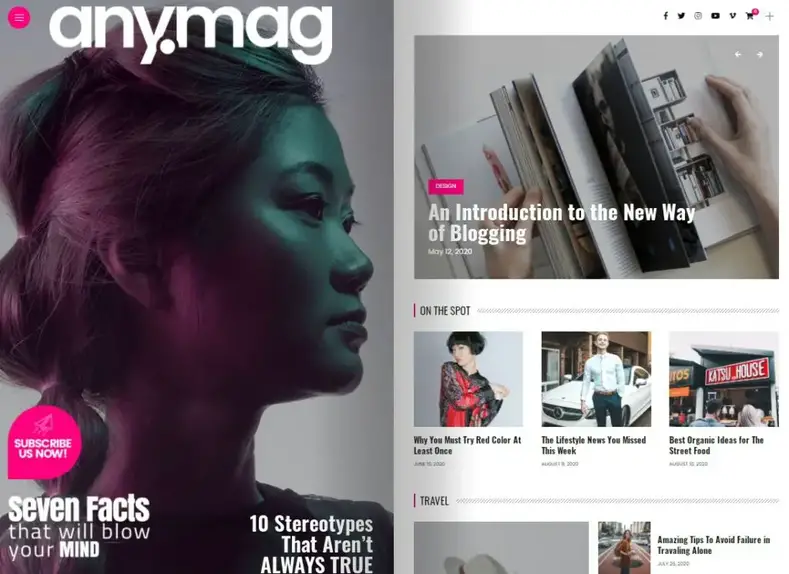 Anymag |  Blog WordPress Estilo Revista