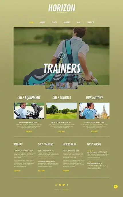 Tema WordPress responsivo para golfe
