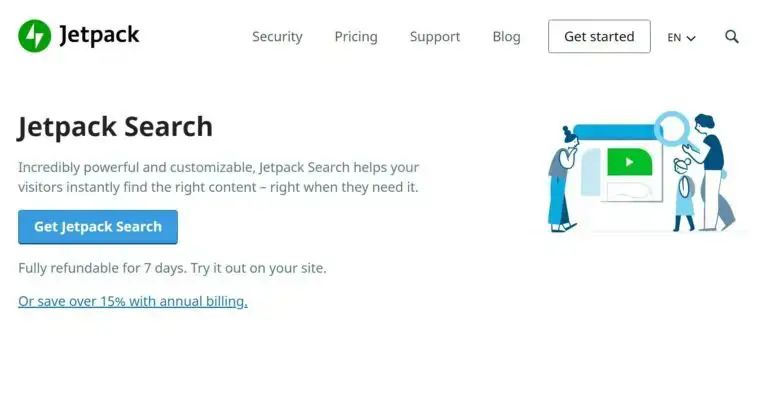 Plugin de recherche Jetpack pour WordPress