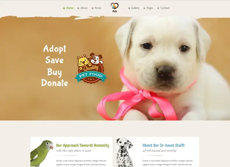 Pet World - Pet Sitter & Pet Shop, Thème WordPress pour le soin des animaux