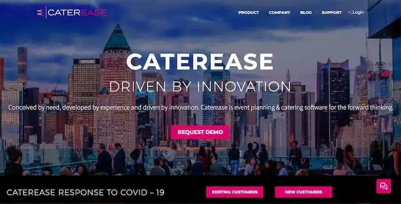 Software de planejamento de eventos de catering e catering
