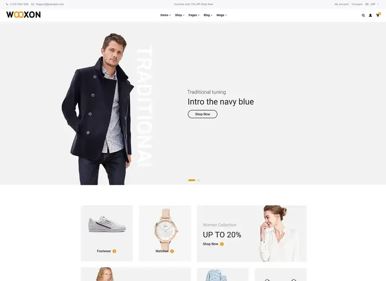 Wooxon |  WooCommerce için WordPress teması