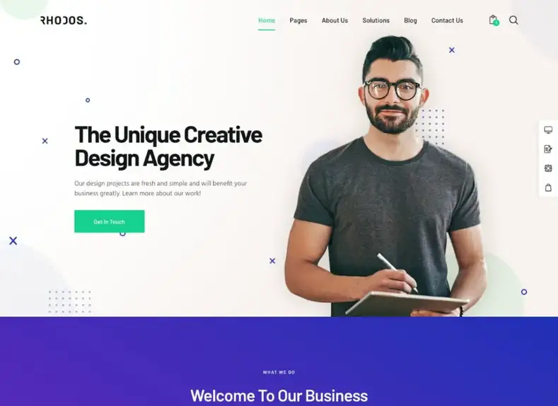 Rodes |  Um colossal tema multiuso para negócios e portfólio WordPress