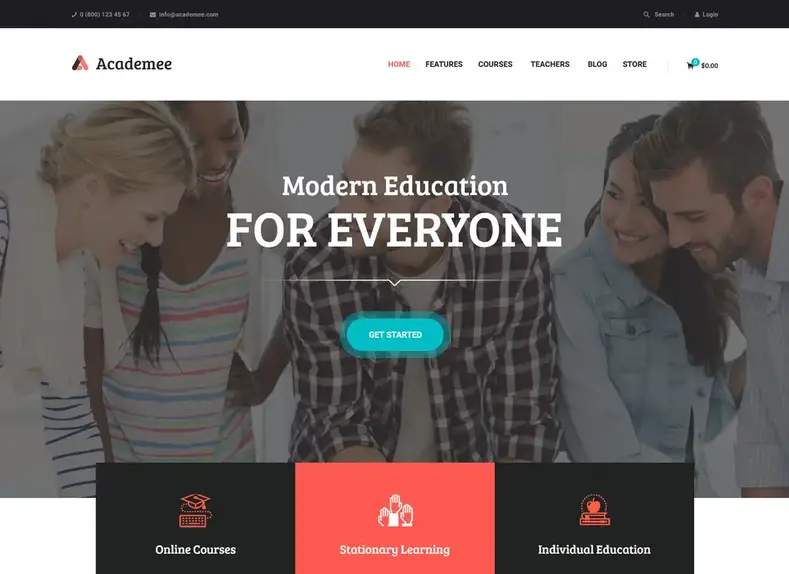 Académie |  Centre d'éducation et cours de formation Thème WordPress