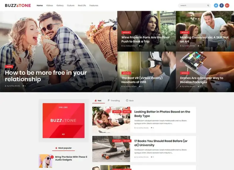 BuzzStone |  Tema viral para blog e revista WordPress