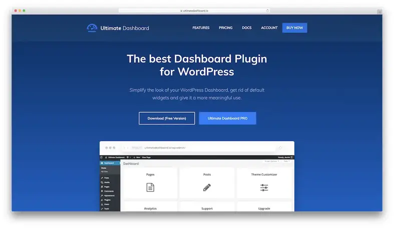 plugin per wordpress per la dashboard definitiva