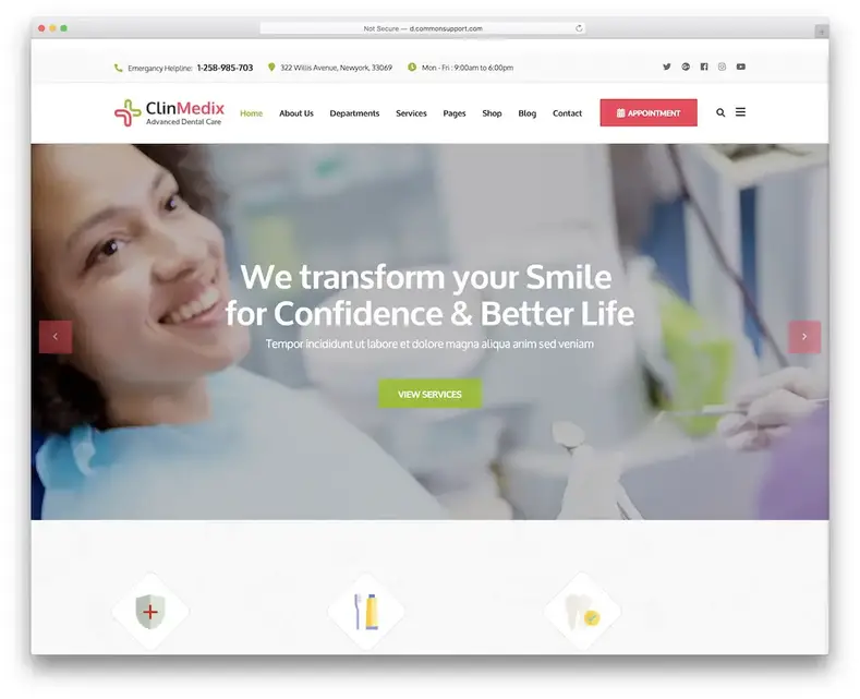 tema wordpress dentista clinmedix
