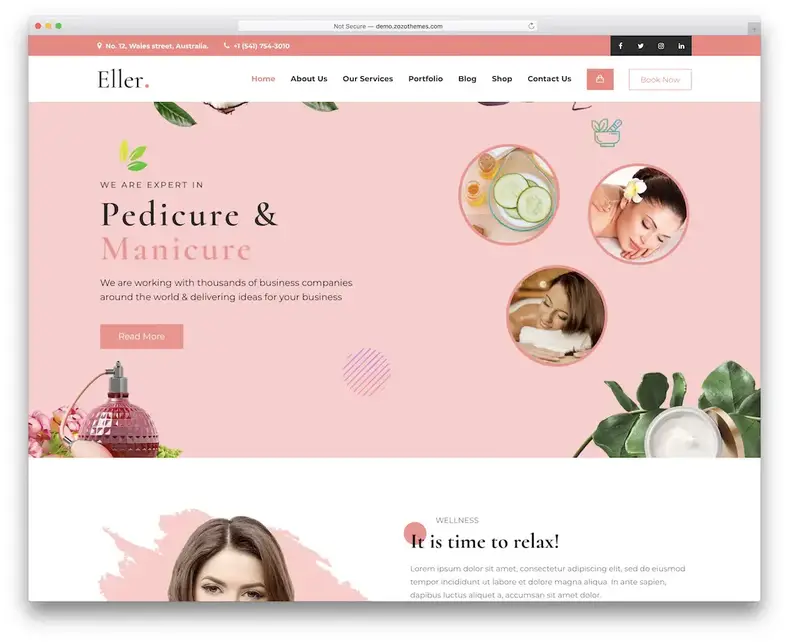 thème wordpress de massage eller