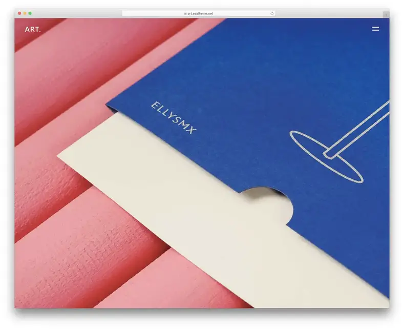 thème wordpress art design plat