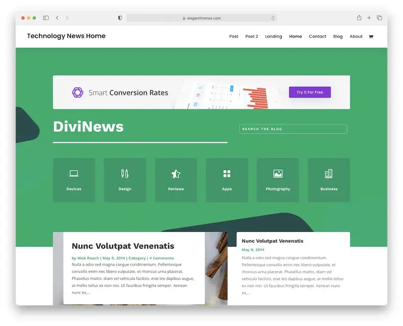 tema de tecnologia divi wordpress