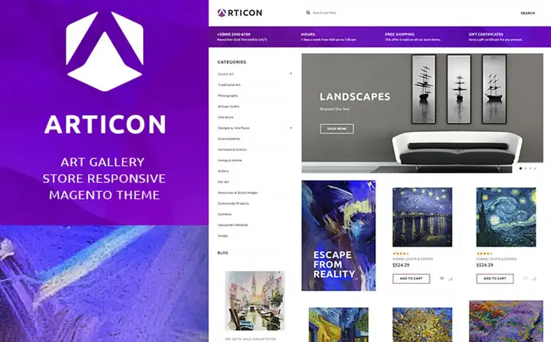 Articon - Galleria d'arte Store Tema Magento