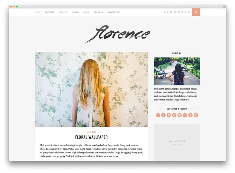 florença - tema de blog incrível