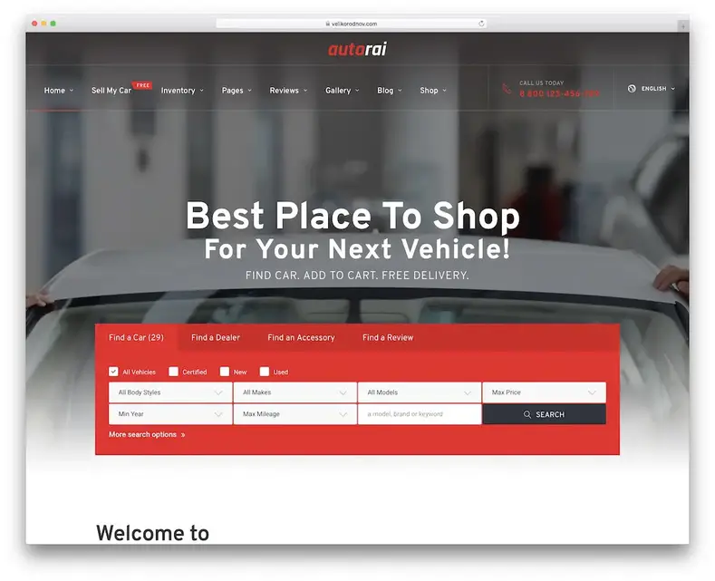 tema wordpress avtorai concessionária de carros