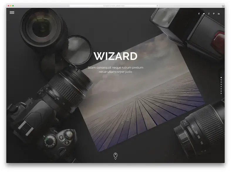 Wizard-fotografia-tutto-schermo-tema-wordpress