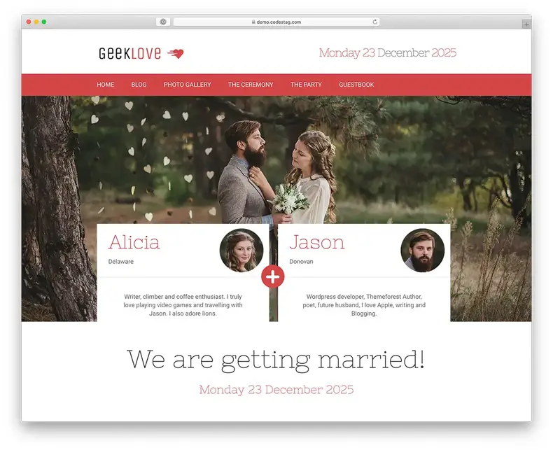 Thème WordPress de mariage