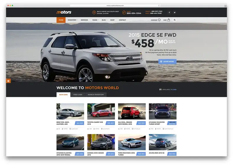 motor-novo-concessionária-carro-tema-wordpress