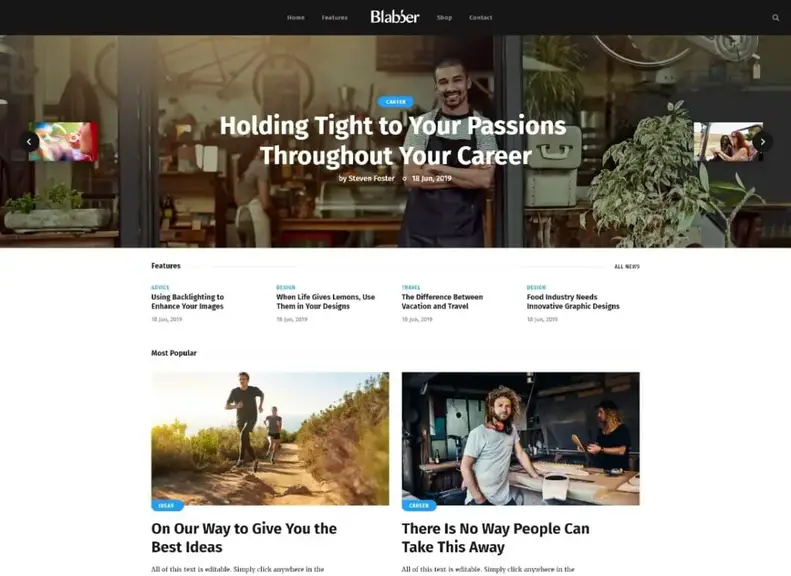 Blabber |  Blog Elementor e rivista di notizie all-in-one Tema WordPress + RTL