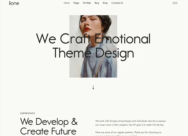 Lione - Portfolio personale per temi WordPress creativi