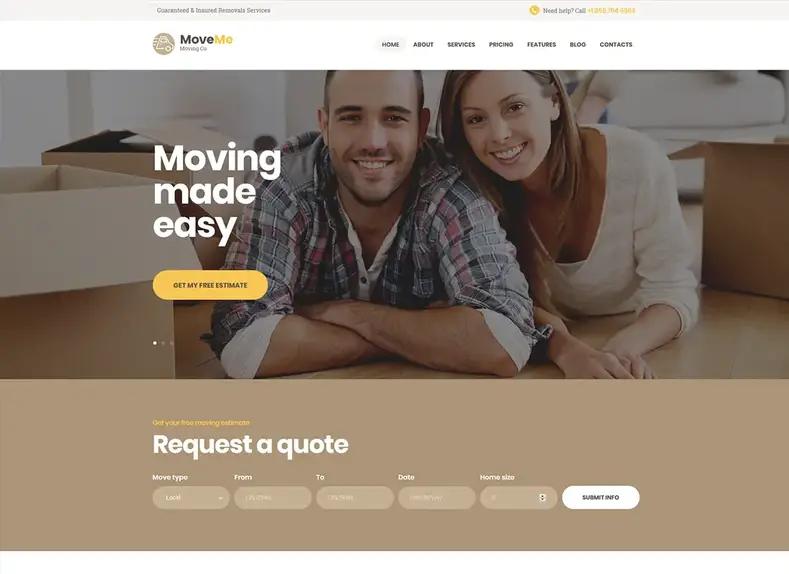 MoveMe |  Thème WordPress pour les entreprises de déménagement et de stockage