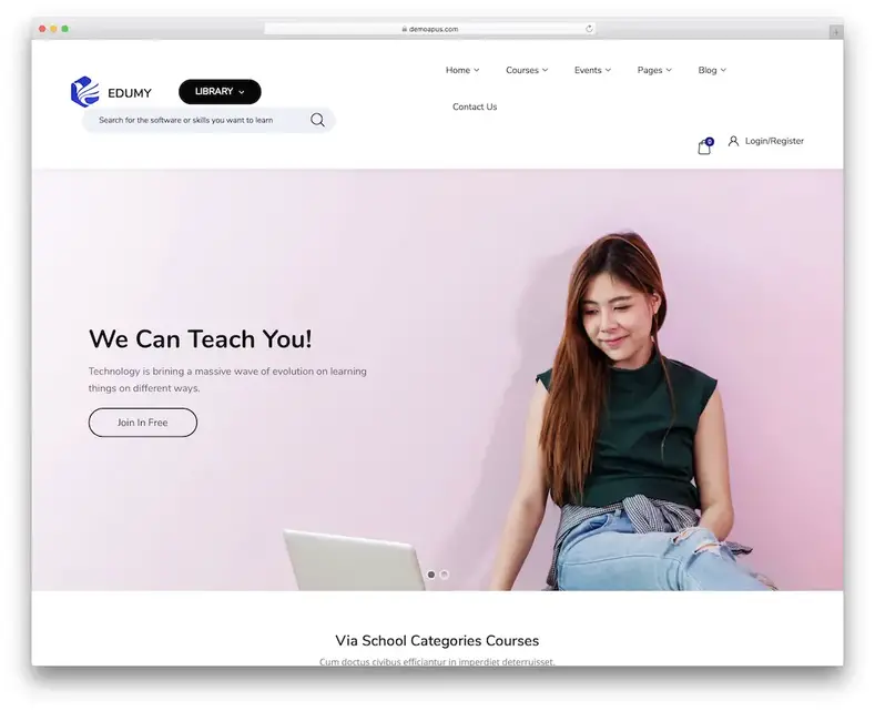 tema wordpress edumy untuk studio tari