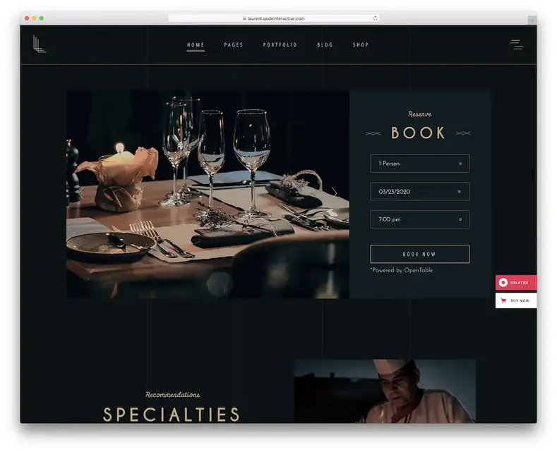 restaurante laurent tema wordpress