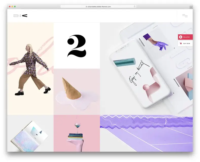 tema wordpress estilo pinterest ultravioleta