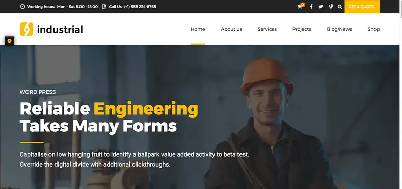 Industrial - Tema WordPress Indústria e Fábrica