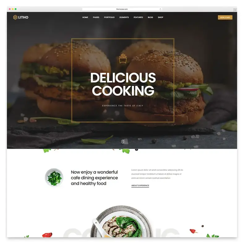 lito tema do restaurante wordpress