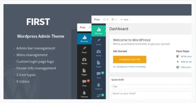 Premier thème WordPress d'administration de CodeCanyon WordPress