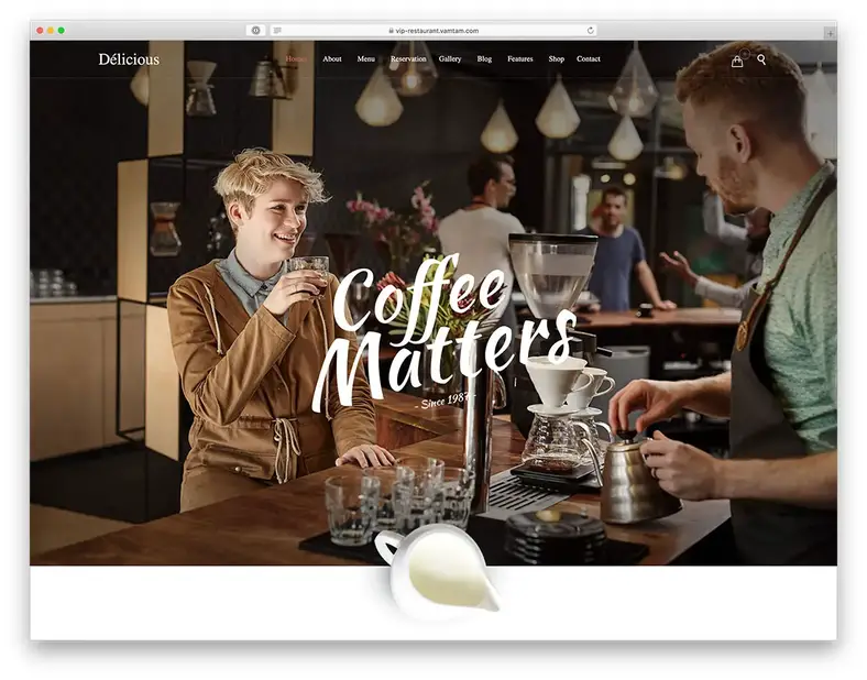 tema wordpress kopi modern