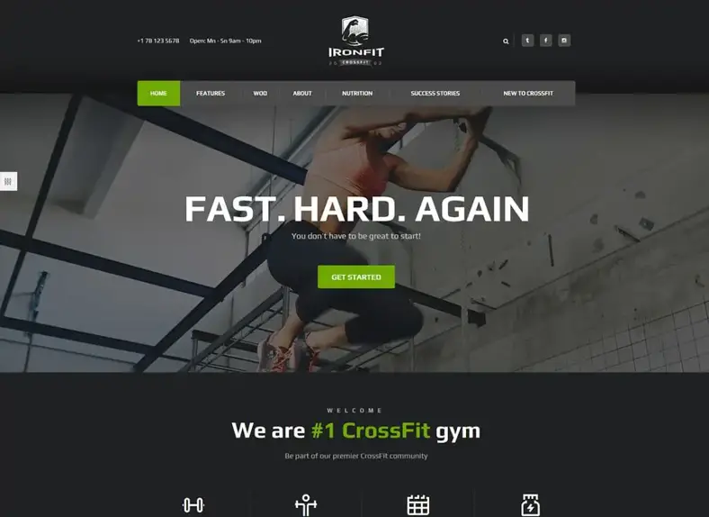 Ironfit |  Thème WordPress pour fitness, gym et crossfit