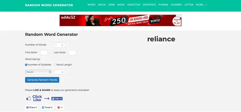 Generatore di parole casuali