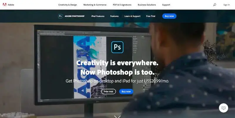 Adobe Photoshop ، أفضل برامج تصميم الجرافيك