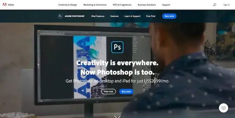 Adobe Photoshop, perangkat lunak desain grafis terbaik