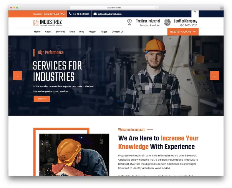 tema wordpress industrial da industroz